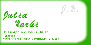 julia marki business card