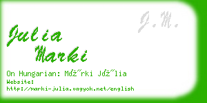 julia marki business card